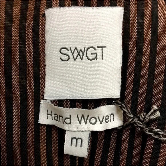 SWGT Very. Elegant Brown Striped Dress - Picture 5 of 7